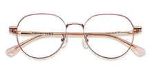 Load image into Gallery viewer, Gold Round Full Rim Unisex Eyeglasses by Vincent Chase-150292