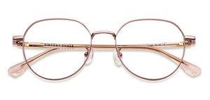 Gold Round Full Rim Unisex Eyeglasses by Vincent Chase-150292