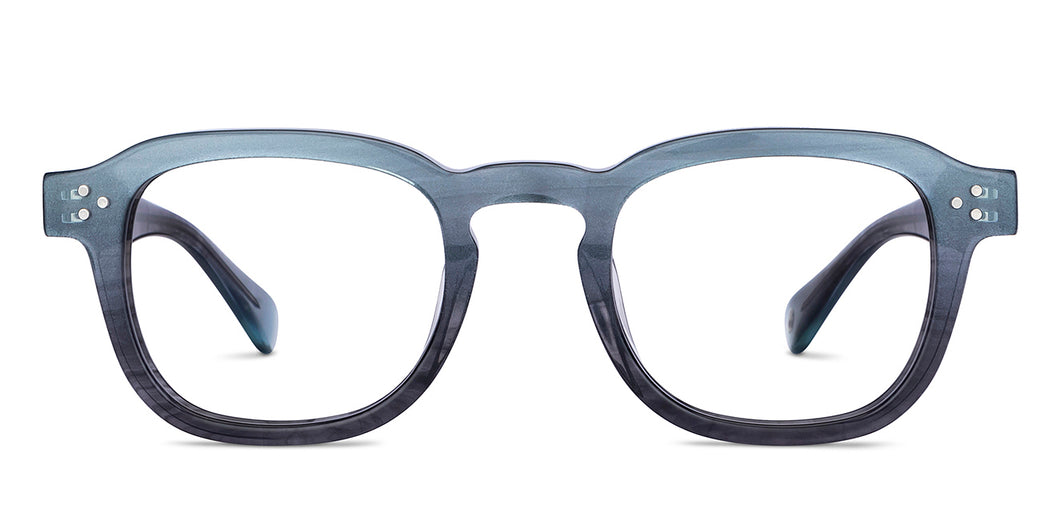 Grey Wayfarer Full Rim Unisex Eyeglasses by John Jacobs-150663