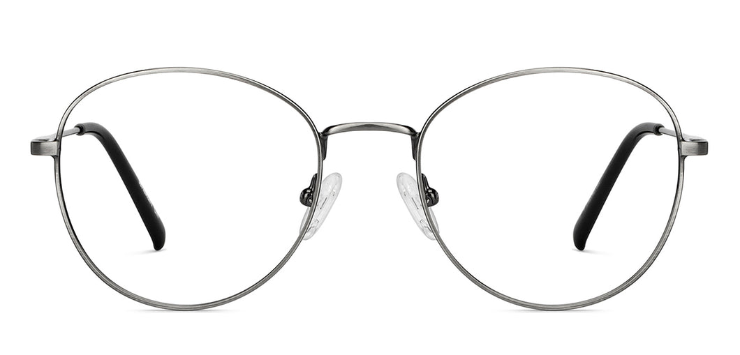 Gunmetal Round Full Rim Unisex Eyeglasses by Lenskart Air-150795
