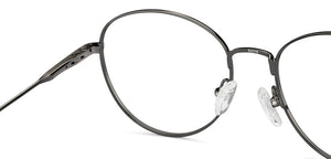 Gunmetal Round Full Rim Unisex Eyeglasses by Lenskart Air-150795