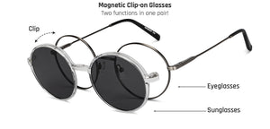 Gunmetal Round Full Rim Unisex Eyeglasses by Lenskart Air-150802