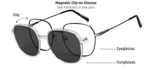Gunmetal Square Full Rim Unisex Eyeglasses by Lenskart Air-150804