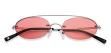 Load image into Gallery viewer, Gunmetal Round Half Rim Unisex Sunglasses by John Jacobs-148219
