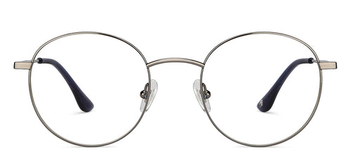 Gunmetal Round Full Rim Unisex Eyeglasses by John Jacobs-147691