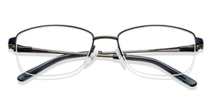 Blue Cat Eye Half Rim Women Eyeglasses by Vincent Chase-150991