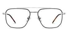 Load image into Gallery viewer, Silver Rectangle Full Rim Unisex Eyeglasses by John Jacobs-149581