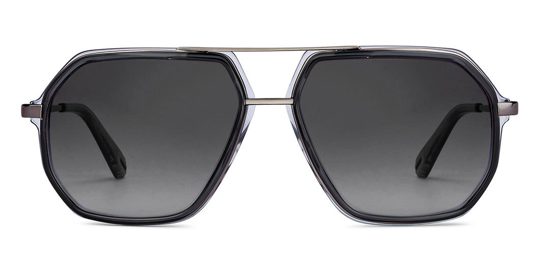 Grey Square Full Rim Unisex Sunglasses by John Jacobs-151007