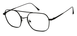 Black Hexagonal Full Rim Unisex Eyeglasses by John Jacobs-147608