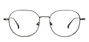 Gunmetal Round Full Rim Unisex Eyeglasses by John Jacobs-147613