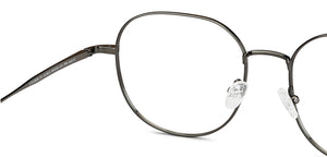 Gunmetal Round Full Rim Unisex Eyeglasses by John Jacobs-147613