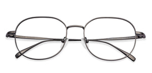 Gunmetal Round Full Rim Unisex Eyeglasses by John Jacobs-147613
