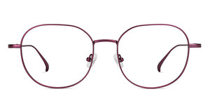 Maroon Round Full Rim Unisex Eyeglasses by John Jacobs-147614