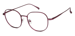Maroon Round Full Rim Unisex Eyeglasses by John Jacobs-147614
