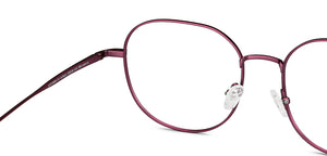 Maroon Round Full Rim Unisex Eyeglasses by John Jacobs-147614