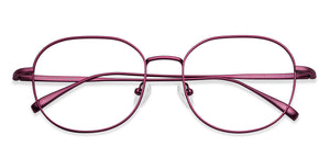 Maroon Round Full Rim Unisex Eyeglasses by John Jacobs-147614