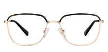 Load image into Gallery viewer, Gold Rectangle Full Rim Unisex Eyeglasses by John Jacobs-149211