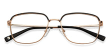 Load image into Gallery viewer, Gold Rectangle Full Rim Unisex Eyeglasses by John Jacobs-149211