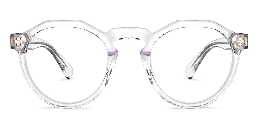 Transparent Hexagonal Full Rim Unisex Eyeglasses by John Jacobs-150652