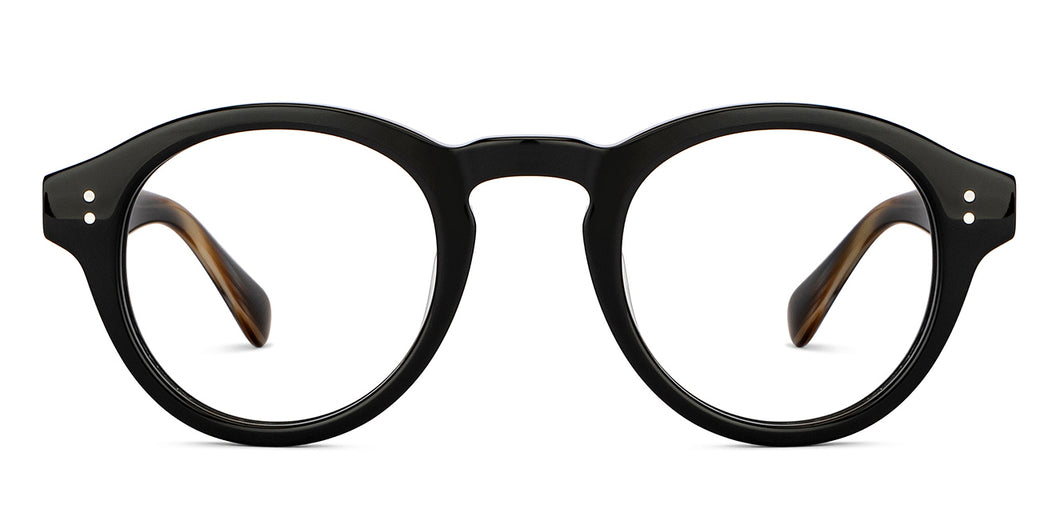 Black Round Full Rim Unisex Eyeglasses by John Jacobs-150664