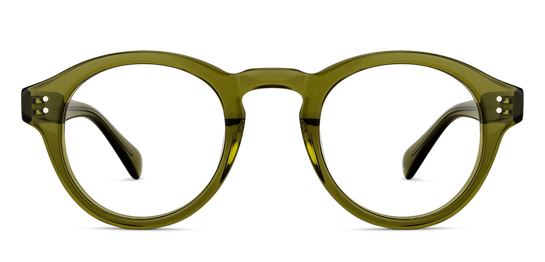 Green Round Full Rim Unisex Eyeglasses by John Jacobs-150667