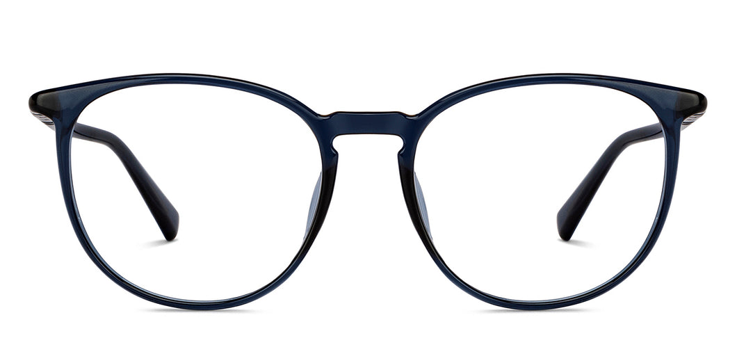 Blue Round Full Rim Unisex Eyeglasses by Lenskart Air-150574