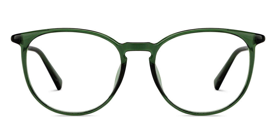 Green Round Full Rim Unisex Eyeglasses by Lenskart Air-150575