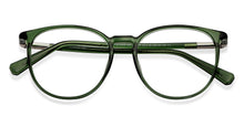 Load image into Gallery viewer, Green Round Full Rim Unisex Eyeglasses by Lenskart Air-150575