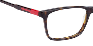 Tortoise Rectangle Full Rim Unisex Eyeglasses by Vincent Chase Online-109390