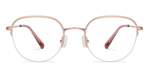 Rose Gold Round Half Rim Unisex Eyeglasses by John Jacobs-151472