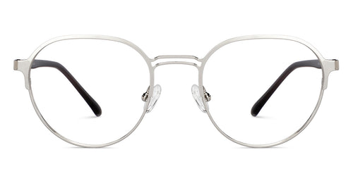 Silver Round Full Rim Unisex Eyeglasses by John Jacobs-149806