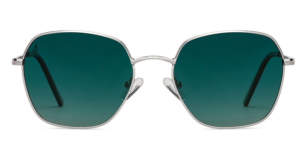 Gunmetal Geometric Full Rim Unisex Sunglasses by Vincent Chase Polarized-151377