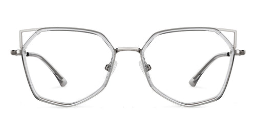 Silver Cat Eye Full Rim Unisex Eyeglasses by Lenskart Air-150549