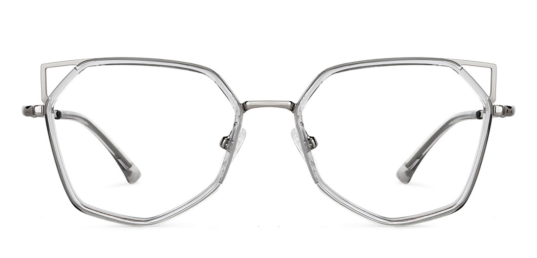 Silver Cat Eye Full Rim Unisex Eyeglasses by Lenskart Air-150549