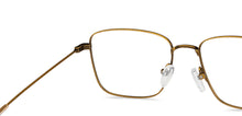 Load image into Gallery viewer, Gold Rectangle Full Rim Unisex Eyeglasses by Vincent Chase-150409
