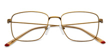 Load image into Gallery viewer, Gold Rectangle Full Rim Unisex Eyeglasses by Vincent Chase-150409