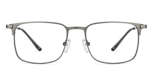Gunmetal Square Full Rim Unisex Eyeglasses by Vincent Chase-150509