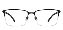 Load image into Gallery viewer, Black Rectangle Half Rim Unisex Eyeglasses by Vincent Chase-150986