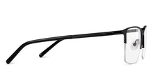 Load image into Gallery viewer, Black Rectangle Half Rim Unisex Eyeglasses by Vincent Chase-150986