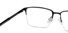 Load image into Gallery viewer, Black Rectangle Half Rim Unisex Eyeglasses by Vincent Chase-150986