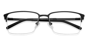 Black Rectangle Half Rim Unisex Eyeglasses by Vincent Chase-150986