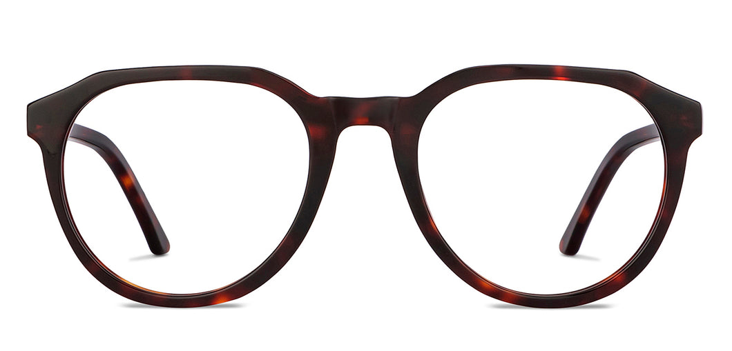 Tortoise Geometric Full Rim Unisex Eyeglasses by Vincent Chase-151299