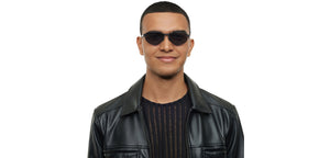 Black Geometric Full Rim Unisex Sunglasses by Lenskart STUDIO-213180