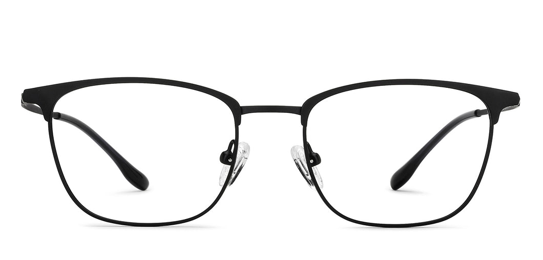 Black Rectangle Full Rim Unisex Eyeglasses by Lenskart Air-213107