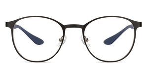 Black Round Full Rim Unisex Eyeglasses by John Jacobs-206788