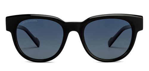 Black Round Full Rim Unisex Sunglasses by John Jacobs-208167