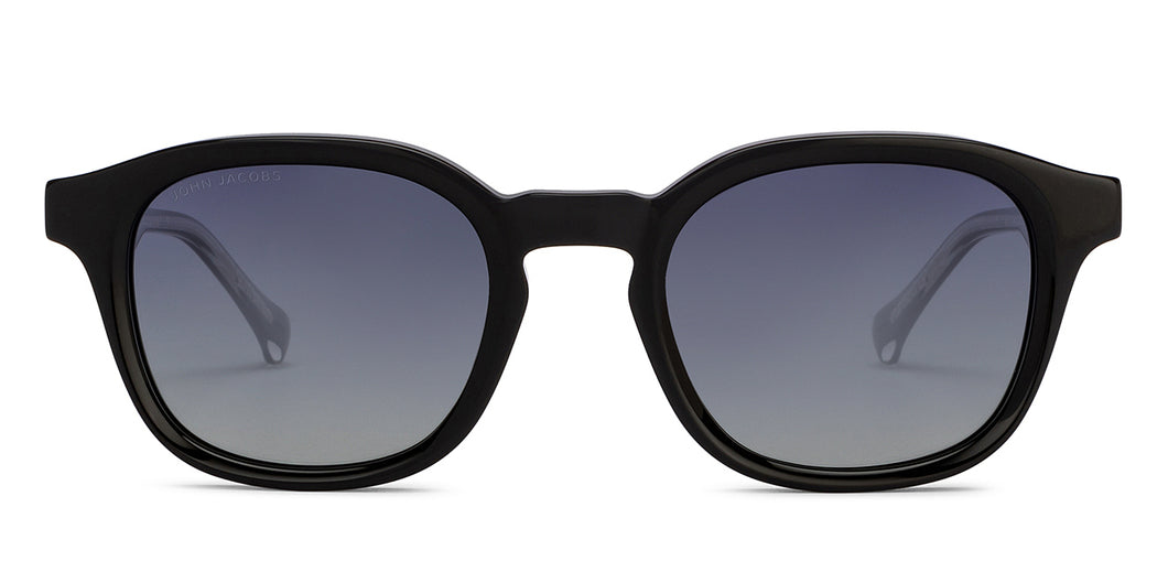 Black Wayfarer Full Rim Unisex Sunglasses by John Jacobs-207050
