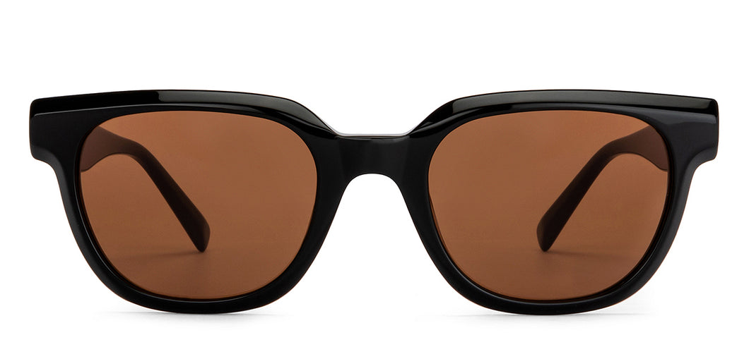 Black Wayfarer Full Rim Unisex Sunglasses by John Jacobs-201697