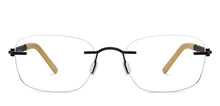 Load image into Gallery viewer, Black Rectangle Rimless Unisex Eyeglasses by Lenskart Air-200733