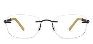 Black Rectangle Rimless Unisex Eyeglasses by Lenskart Air-200733